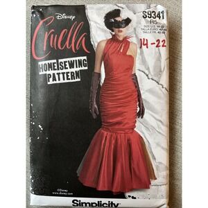 UNCUT Disney Cruella Simplicity S9341 Costume Sewing Pattern‎ Sizes 14-22